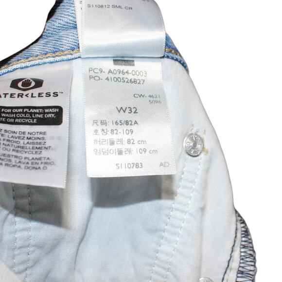 Levi's Low Pro Jeans Charlie Glow Up Light Wash Mid Rise Straight Leg Size 32 - Picture 12 of 12